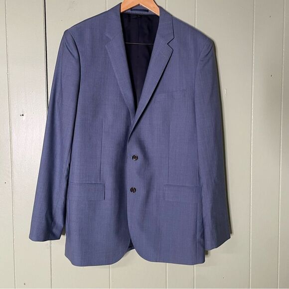 J Crew Ludlow Blazer Sport Coat Men’s Blazer 44L Blue American Woolens 2 Btn - Picture 1 of 14